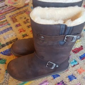 Brown Leather UGG boots